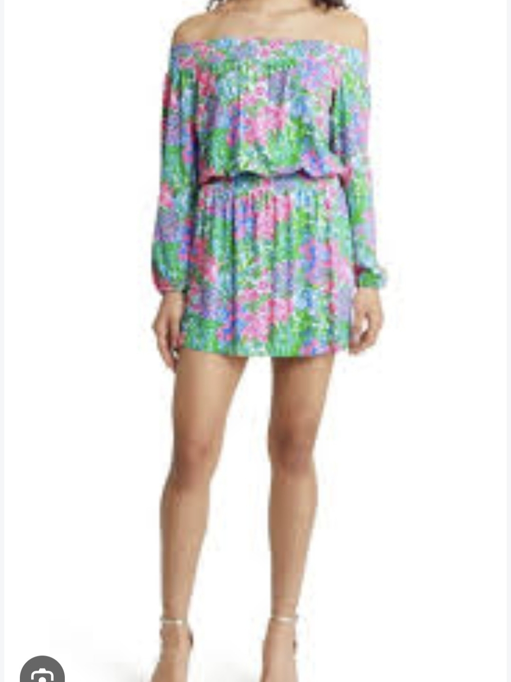 LILLY PULITZER Cyla Off The Shoulder Skort Romper "A Cherry On Top" Size Medium